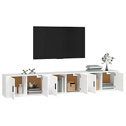 Avis Maison Chic Ensemble 3 Meubles TV muraux suspendus blanc 80x34,5x40 cm -MN70109