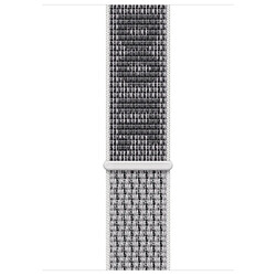 Nike Sport Loop bracelet pour l'Apple Watch Series 1-10 / SE / Ultra (2) - 42/44/45/46/49 mm - Summit White / Black