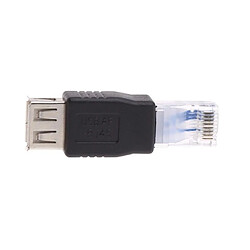 Acheter 10 Pièces USB Femelle Vers Ethernet RJ45 Mâle Adaptateurs Socket Network Converter