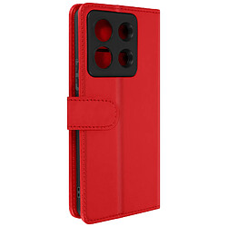 Avizar Étui pour Redmi Note 13 Pro 5G Porte-carte Support Vidéo Série Vintage Rouge