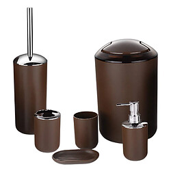 6xBathroom Accessories Set Ensemble Cadeau De Salle De Bain De Luxe Distributeur De Savon Café