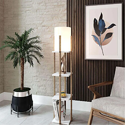 Hanah Home Etagère avec lampe intégrée Nora blanc.