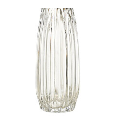 Vase En Verre Clair Grand Vase à Fleur Hydroponique De Table D'affichage De Fleur 31cm Clair