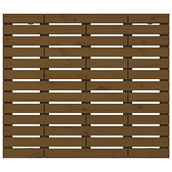 Avis vidaXL Tête de lit murale Marron miel 126x3x91,5 cm Bois massif de pin