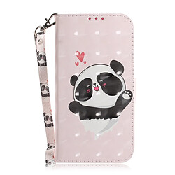 Wewoo Coque Fashion Etui en cuir à rabat avec dessin couleur 3D et fentes pour cartes et porte-cartes Huawei P30 Lite Love Panda