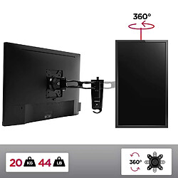 Acheter Duronic DM35W1X2 Support Mural pour écran de PC | Hauteur Ajustable | Inclinable/Rotatif | Compatibilité Universelle avec Moniteur d?Ordinateur VESA 75/100 | Passe câble Inclus | Installation au Mur