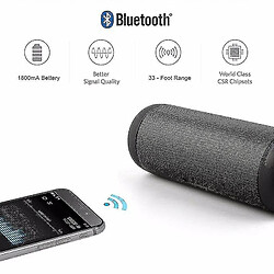 Universal Haut-parleur Bluetooth sans fil imperméable portable en extérieur en extérieur en haut-parleur en haut-parleurs (noir)