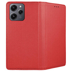 Acheter Htdmobiles Housse pour Xiaomi Redmi 12 4G / 5G / Poco M6 Pro 5G - etui coque pochette portefeuille + film ecran - ROUGE MAGNET