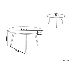 Avis Beliani Table ronde Table basse MDF Noir TENNESSEE