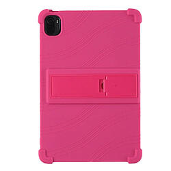 Coque en silicone quatre coins renforcés avec béquille rose pour votre Xiaomi Pad 5/Pad 5 Pro