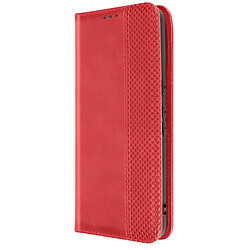 Avizar Étui pour Google Pixel 8 Pro Portefeuille Motif Damier Collection Geo Rouge