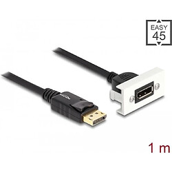 Delock - DisplayPort-Kabel - DisplayPort (M) zu DisplayPort (S) - DisplayPort 1.4 - 1 m - weiß, RAL 9003