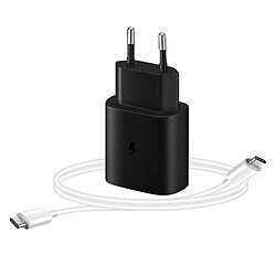 Chargeur Samsung USB-C 15W + Câble Noir