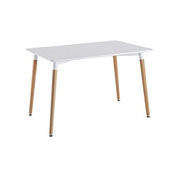 The Home Deco Factory Table repas rectangulaire scandinave 115 x 75 cm.