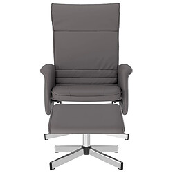 Avis Maison Chic Fauteuil inclinable,Fauteuil luxe de relaxation avec repose-pied gris similicuir -MN97389