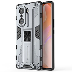 Coque en TPU antichoc, double couche avec béquille gris pour votre Honor 60