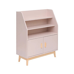 Mobili Rebecca Bibliothèque pour enfants Rebecca Mobili Bataw 100x80x33 MDF Pin Rose Marron 