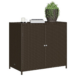 Avis vidaXL Armoire de rangement de jardin marron 83x45x76cm résine tressée