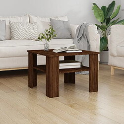 vidaXL Table basse Chêne marron 60x60x42 cm Bois d'ingénierie