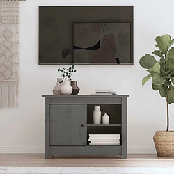 Maison Chic Meuble TV scandinave - Banc TV pour salon Gris 70x36,5x52 cm Bois de pin massif -MN31342