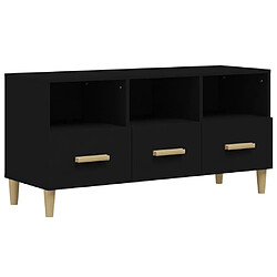 Maison Chic Meuble TV scandinave - Banc TV pour salon Blanc 102x36x50 cm Bois d'ingénierie -MN55147