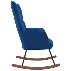 Avis Maison Chic Chaise à bascule | Fauteuil Relax, design moderne Bleu Velours -GKD33582