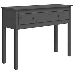 Maison Chic Table console | Meuble d'entrée | Table d'appoint Gris 100x35x75 cm Bois massif de pin -GKD91014