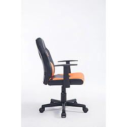 Decoshop26 Fauteuil chaise de bureau pour enfant en synthétique orange hauteur réglable BUR10186