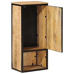 Maison Chic Armoire de salle de bain,Meuble de rangement,Meuble haut 40x27x90cm bois massif manguier et fer -GKD401833