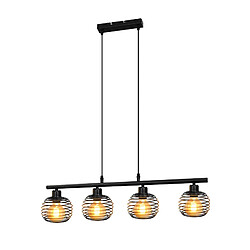 Autres Temps ZMH Lustre LED restaurant Lustre E27 Lustre rétro en fer Lustre vintage 120 cm