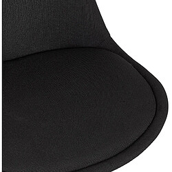 Avis Alterego Tabouret snack mi-hauteur 'ALOE MINI' en tissu noir avec pied en métal