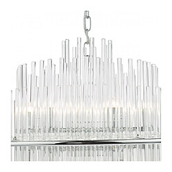 Acheter Luminaire Center Suspension Lukas Chrome poli,verre 13 ampoules 48cm