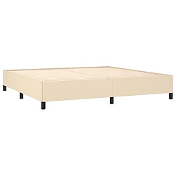 Avis vidaXL Sommier à lattes de lit avec matelas Crème 200x200 cm Tissu