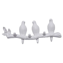 Acheter Creative Oiseaux Muraux Art Cintre Cap Titulaire De Stockage Décor À La Maison Cadeau Blanc 3 Oiseau