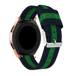 Acheter Bracelet en PU sangle de remplacement réglable, largeur : 20mm bleu/vert pour votre Samsung Galaxy Watch 42mm