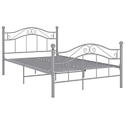 vidaXL Cadre de lit sans matelas gris métal 120x200 cm