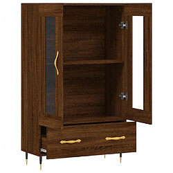 Acheter vidaXL Buffet haut chêne marron 69,5x31x115 cm bois d'ingénierie