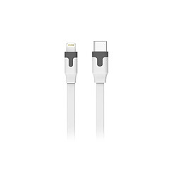 Muvit Câble Lightning MFI vers USB-C 3A Tab Cable Charge Rapide 1m Blanc