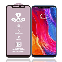 Wewoo Film de verre trempé Pour Xiaomi Mi 8 9H HD Grand Arc Haute Alumine Plein Écran