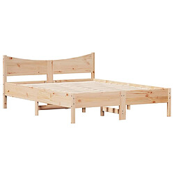 Vidaxl Cadre de lit 140x200 cm bois de pin massif