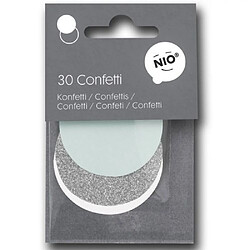 Artemio 30 confettis argent et bleu menthe