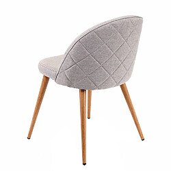 Acheter Mendler 4x chaise de salle à manger HWC-D53, fauteuil, style rétro années 50, en tissu ~ gris clair