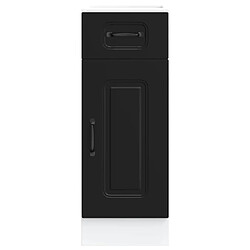 Avis vidaXL Armoire de cuisine Kalmar noir bois d'ingénierie