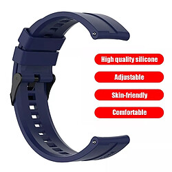 Acheter Kit Bracelet En Silicone Lisse Avec Boucle + SportyStyle Phonecare Pour Amazfit Bip 3 - Bleu Foncé / Gris Blanc