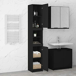 Acheter Maison Chic Armoire de salle de bain,Meuble de rangement,Meuble haut noir 32x34x188,5 cm bois d'ingénierie -GKD923739