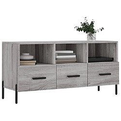 Avis Maison Chic Meuble TV scandinave gris - Banc TV pour salon Sonoma 102x36x50 cm bois d'ingénierie -MN94842