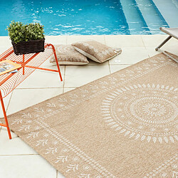 Avril Paris Tapis extérieur - 120x170cm - naturel - 100% polypropylène résistant aux UV - 1400 gr/m2 - PAVOT pas cher