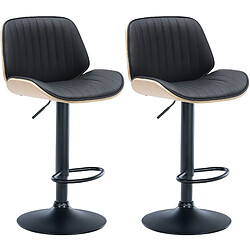 Non Lot de 2 tabourets de bar Nova simili cuir