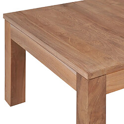 Acheter ComfortXL Table Basse Bois De Teck Et Finition Naturelle 60 X 60 X 40 Cm