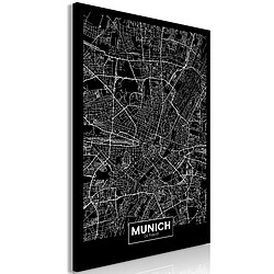 Artgeist Tableau - Dark Map of Munich (1 Part) Vertical [20x30]